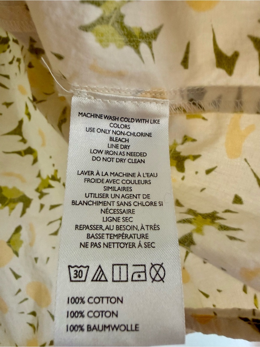 Maeve Cream and Yellow Floral Puff-Sleeve Button Blouse - Picture 3 of 5